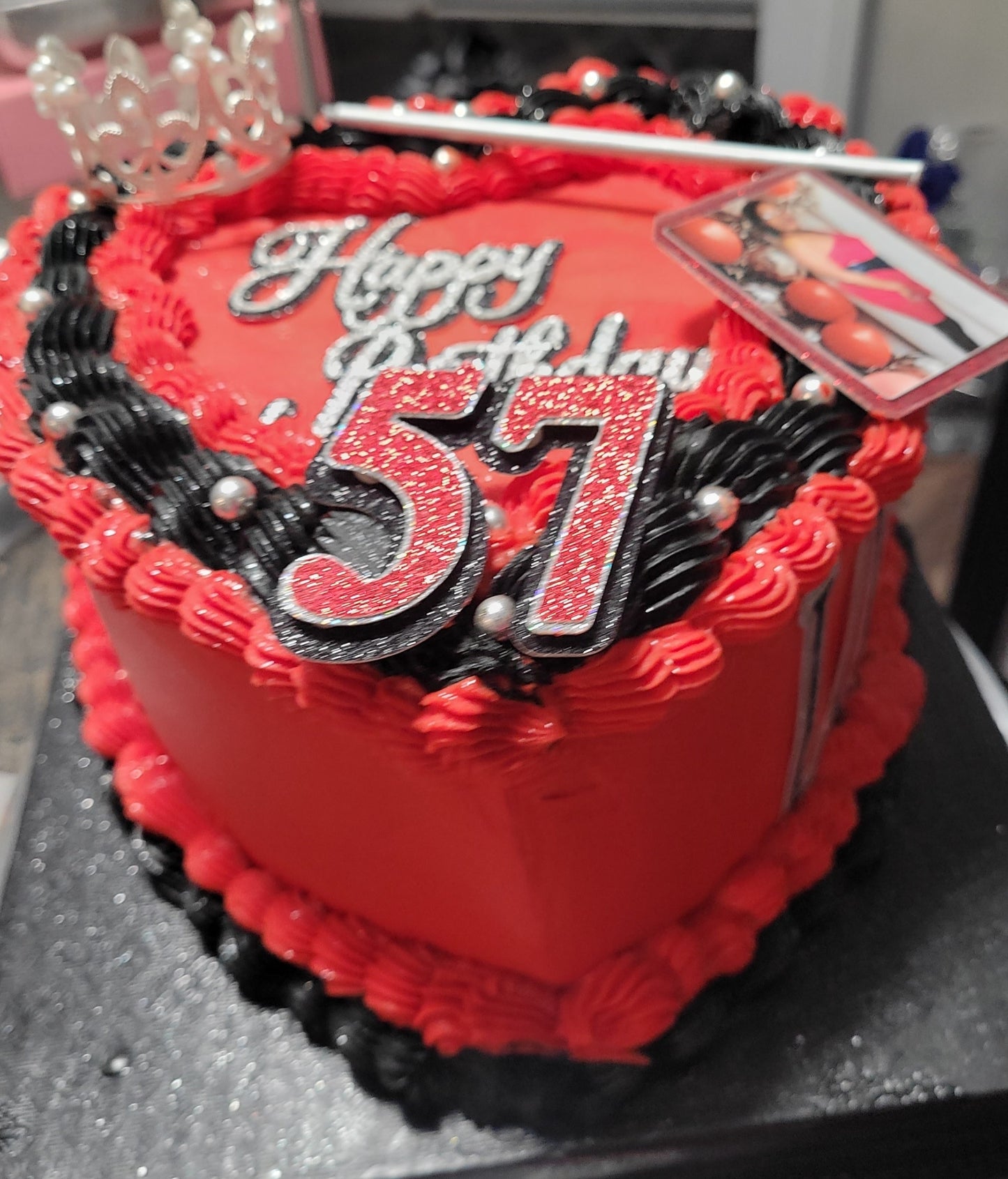 Custom 6" or 8 " Round or Heart Shaped 2 Layer Cake